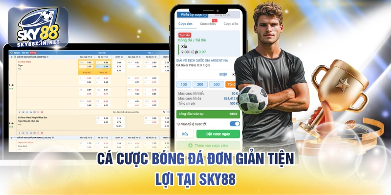 Cá cược bóng đá đơn giản tiện lợi tại SKY88